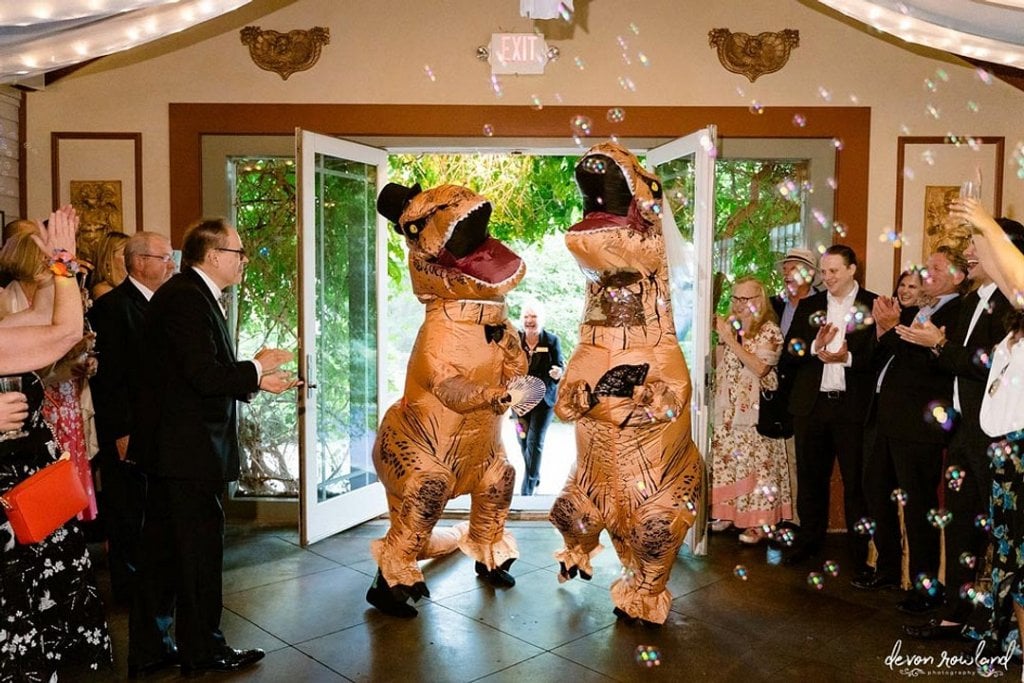 Trex entrance at wedding