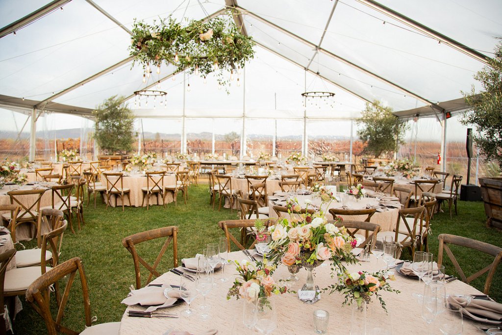 Tent wedding reception