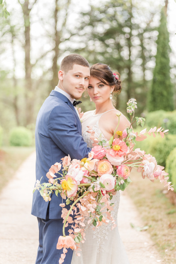 Spring bridal bouquet