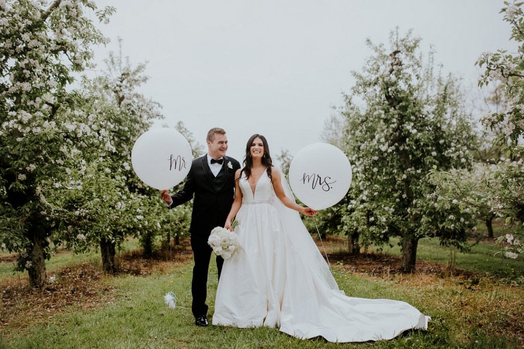 Bride and groom wedding photo