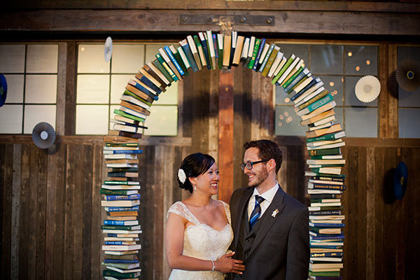 book wedding ceremony arch
