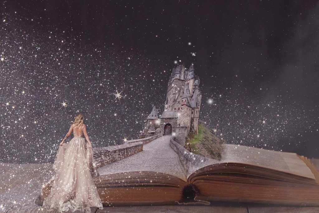 fairytale edit for wedding photo