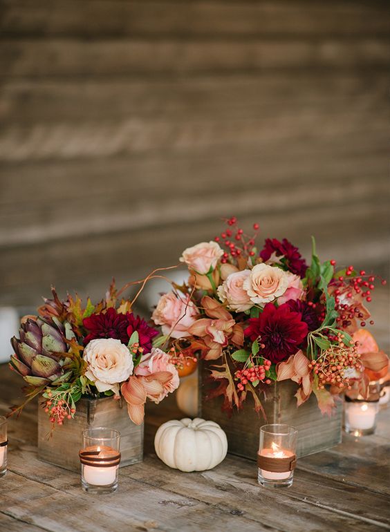 fall pumpkin centerpiece