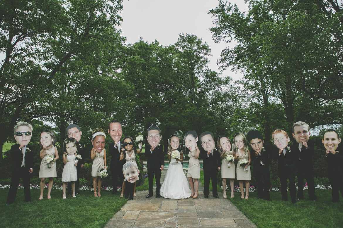 fatheads bridal party wedding photo