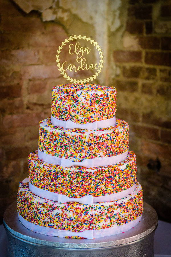 sprinkle wedding cake