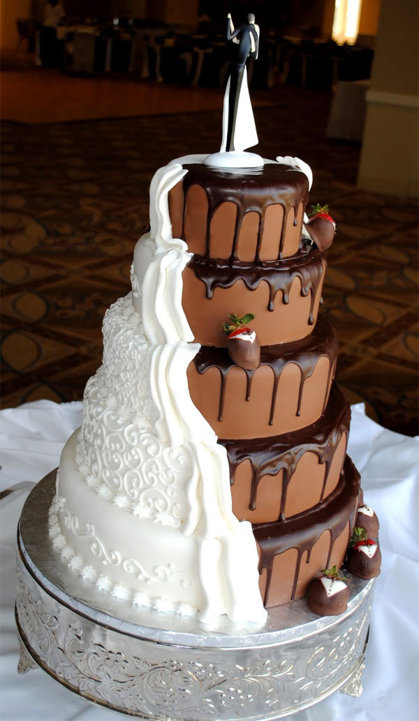Creative Half and Half Wedding Cake Ideas that You Must Take Straight to  Your Cake Vendor! | Wedding Planning and Ideas | Wedding Blog