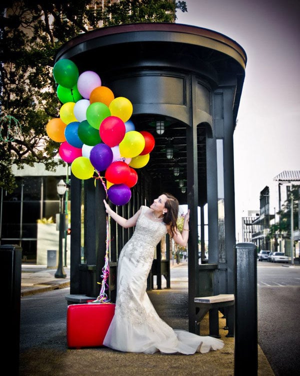 up inspired wedding photo