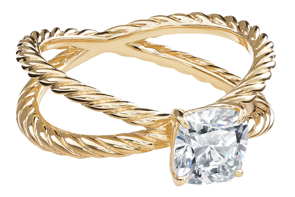 David Yurman gold engagement ring