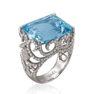 yael blue diamond ring
