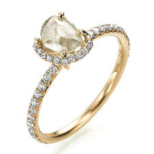engagement ring by diamond in the rough