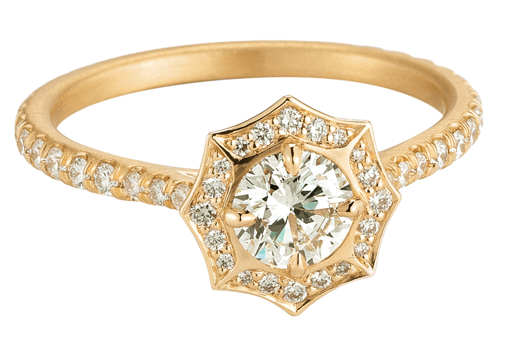 forevermark by jade trau gold engagement ring