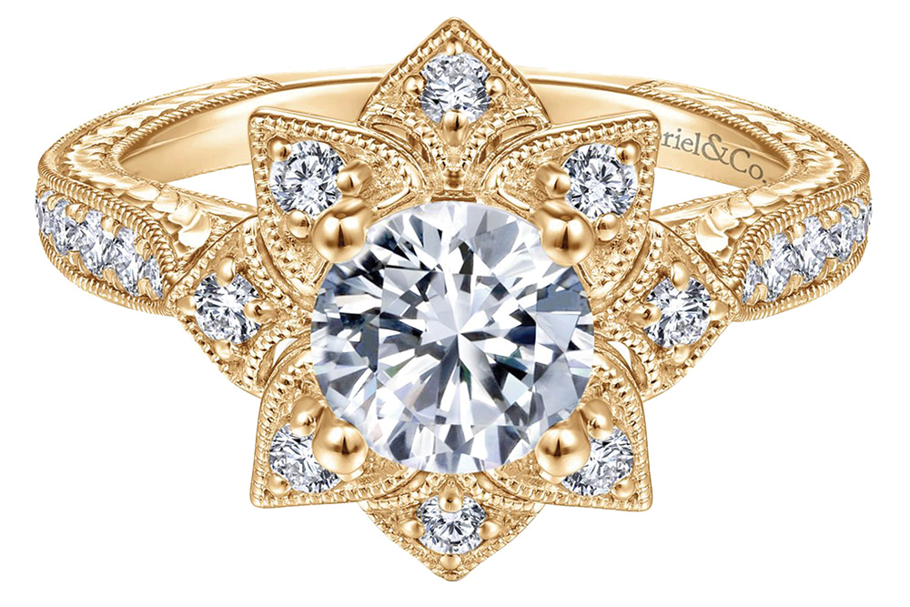 gabriel and co gold engagement ring