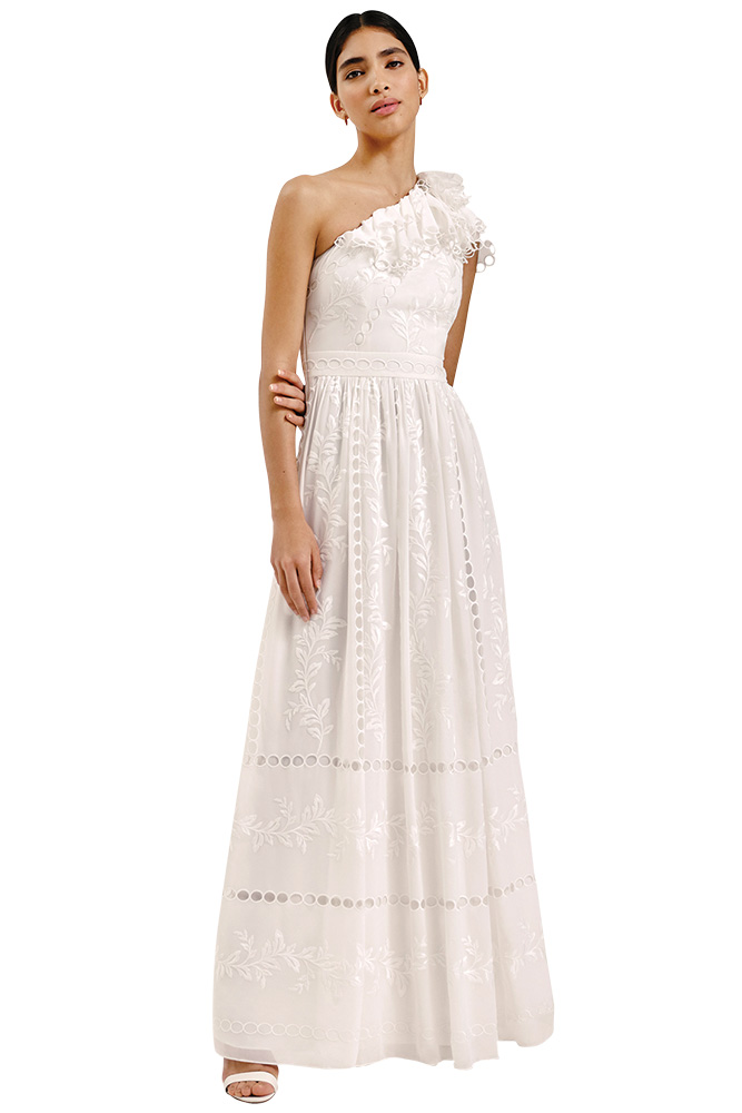 Whistles cold shoulder wedding gown