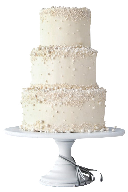 pearl wedding cake