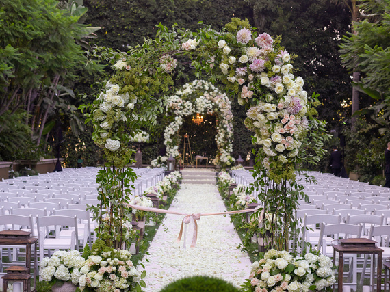 floral wedding ceremony arches 