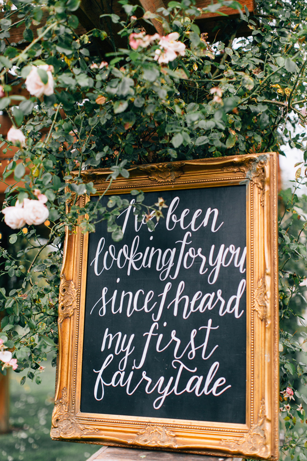 fairytale wedding sign