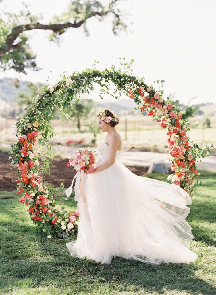 floral wreath wedding decor