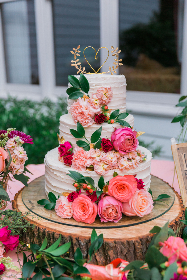 whimsical floral wedding cake