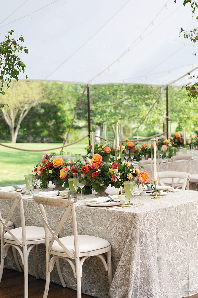 outdoor wedding reception