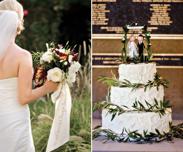 fall wedding bouquet cake
