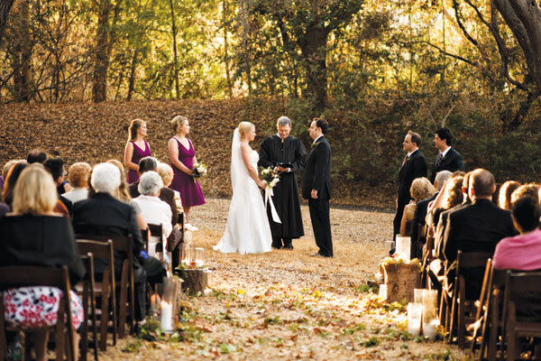 fall wedding outdoor ceremony