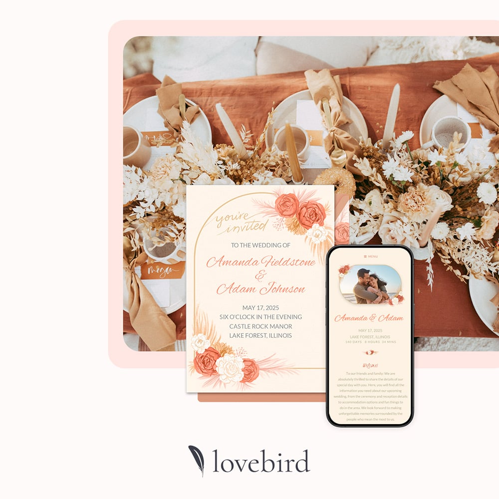 lovebird wedding website