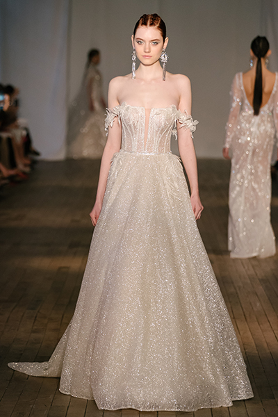 sparkling white wedding dress