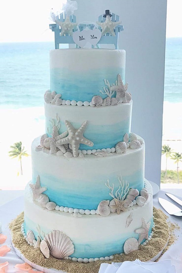Aggregate more than 115 ocean wedding cake latest - kidsdream.edu.vn