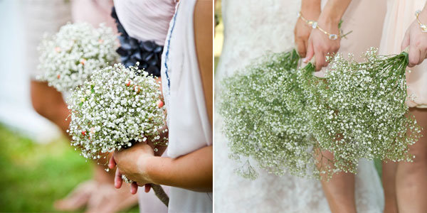 babys breath bridesmaids bouquets