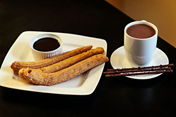 churros and hot chocolate