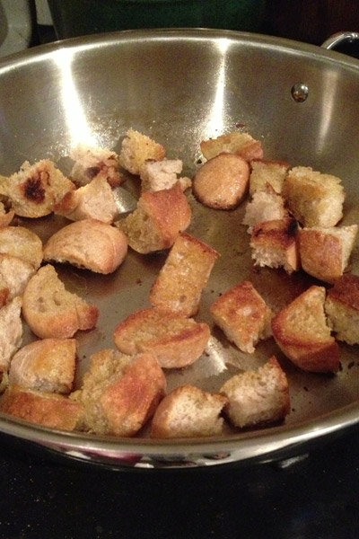 croutons all clad stainless steel pan recipe wedding registry must haves bridal guide