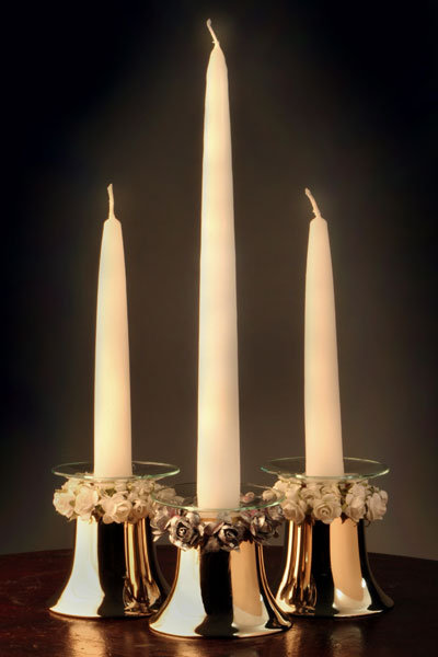 wedding bells candle holders