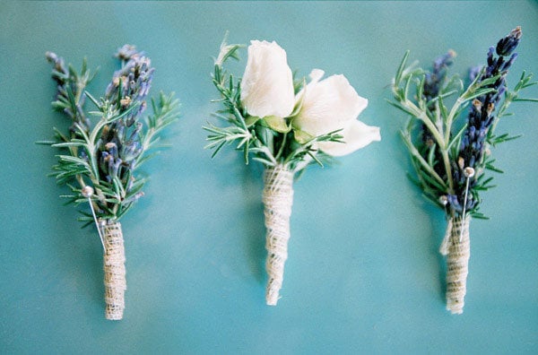 lavender boutonniere