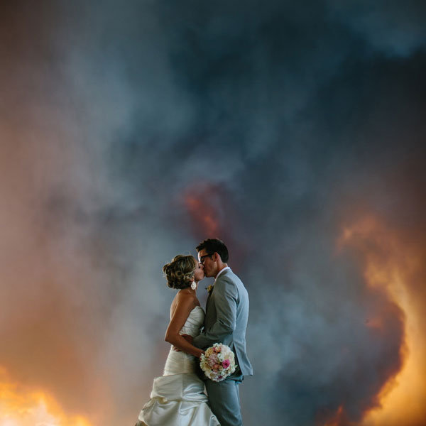 oregon wildfire wedding