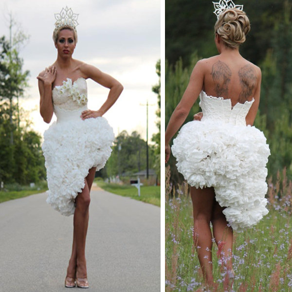 Unbelievably Beautiful Dresses Made of Toilet Paper | BridalGuide