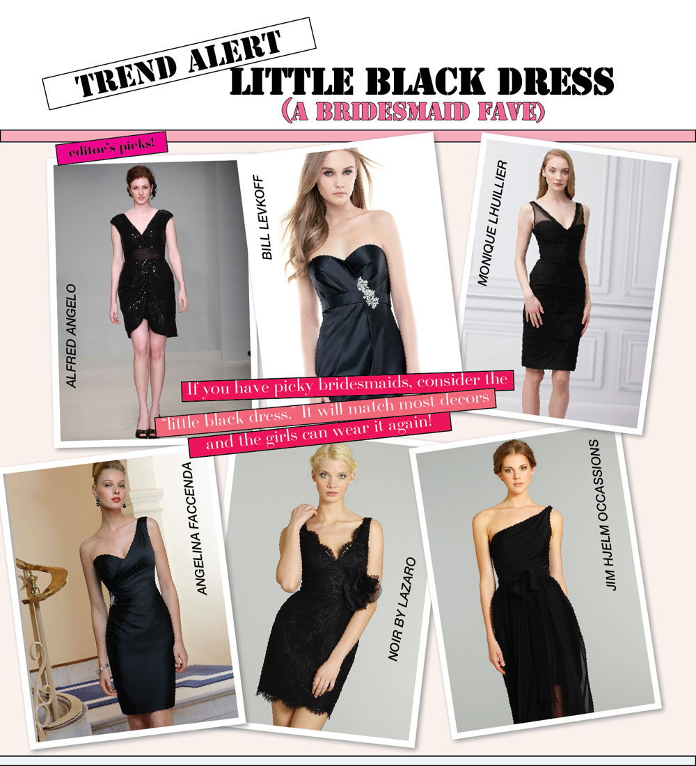 little black dress bridesmaid dresses