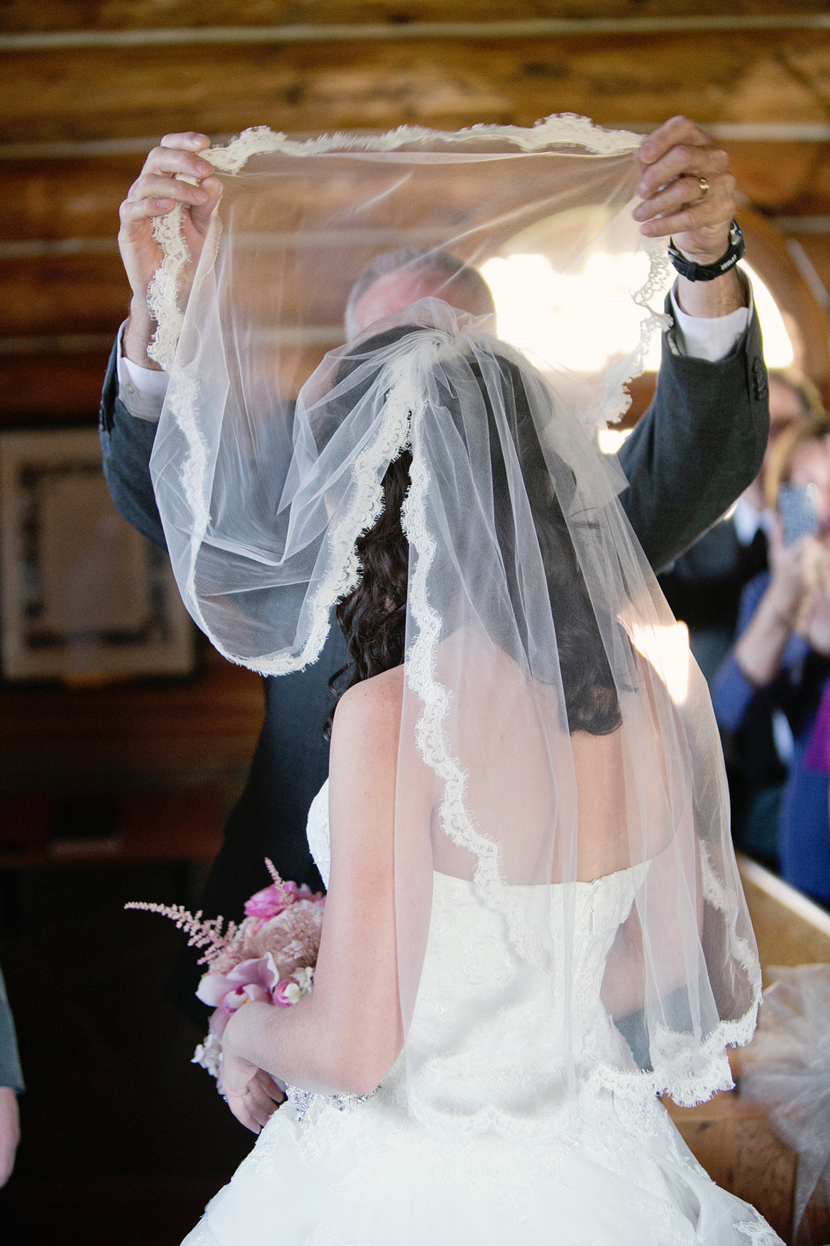 lifting wedding veil