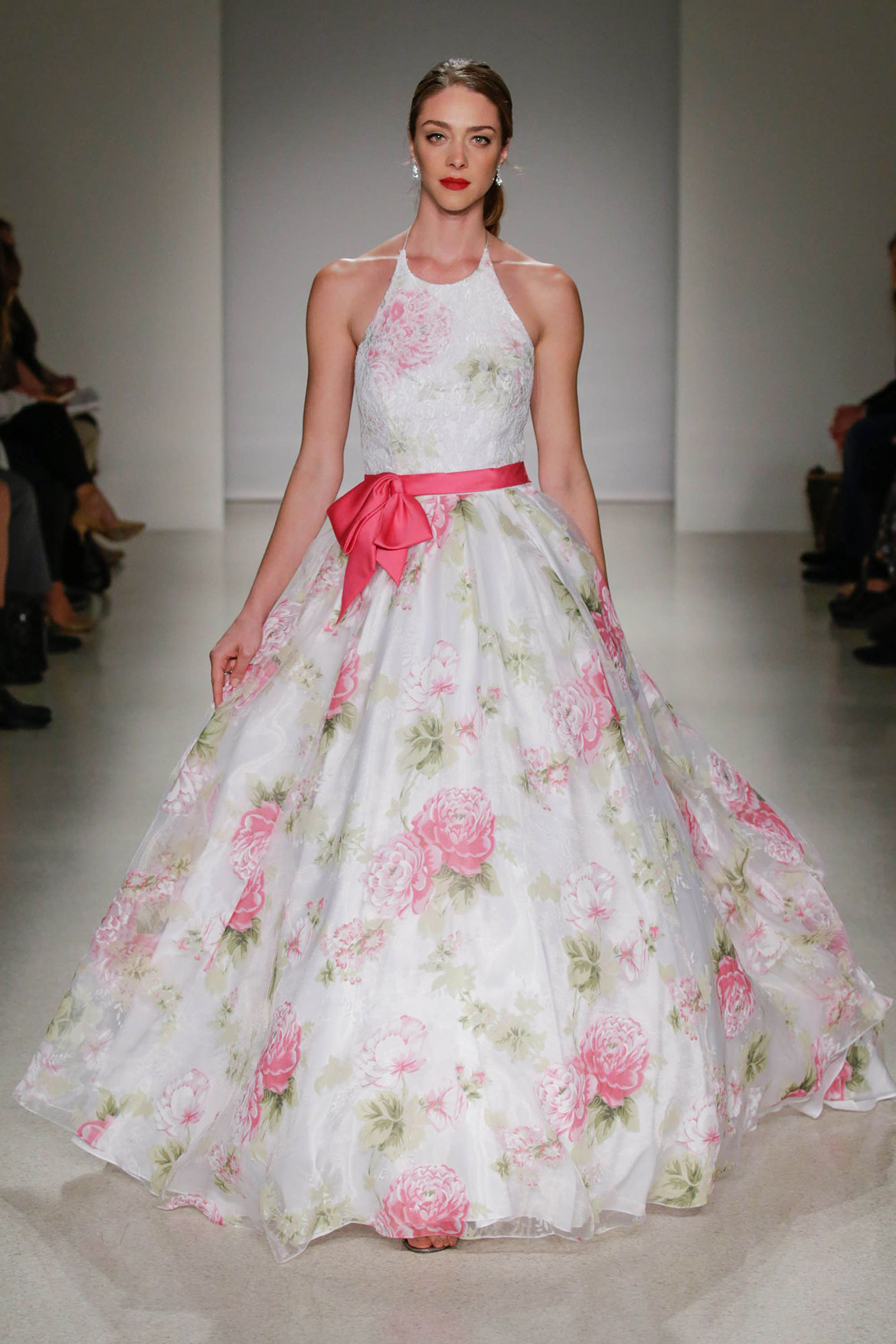 Wedding Table Floral Wedding Dress runway report floral wedding dresses bridalguide alfred angelo dress