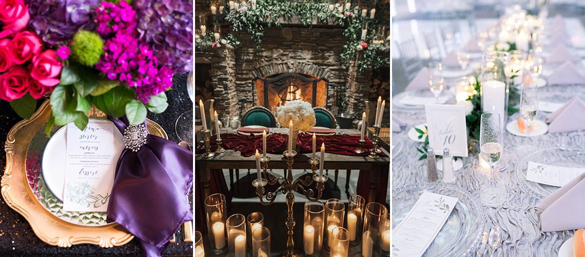 Winter Wedding Tablescapes