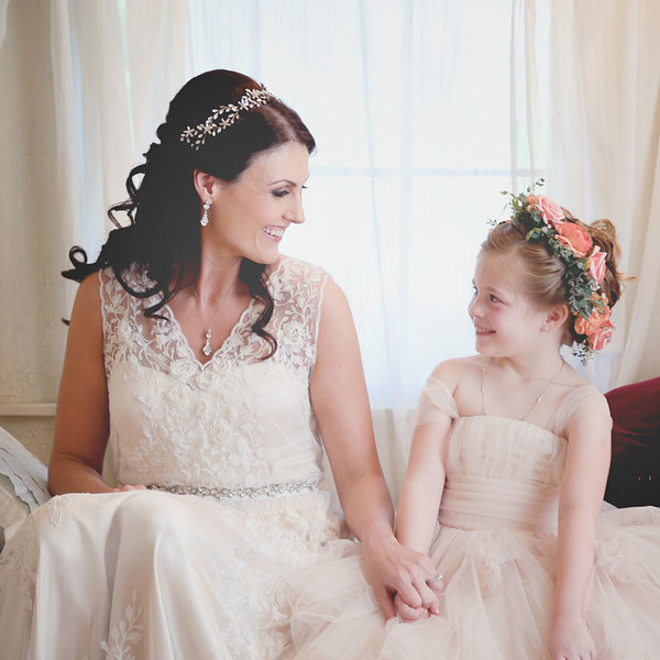bridal hairstyles half up with crown