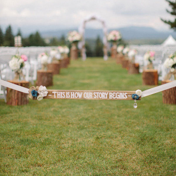 Wedding Signs: Painted Wood Wedding Signs: Painted Wood