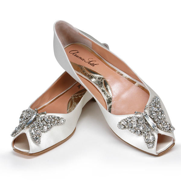 butterfly wedding shoes for bride