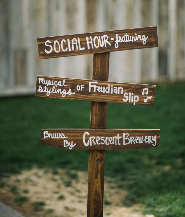 Old-Fashion Wooden Directional Sign