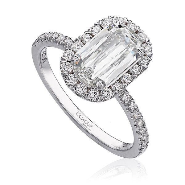 L’Amour Crisscut® Original Solitaire Halo