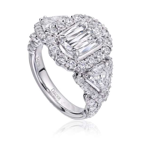 L’Amour Crisscut® Original Three-Stone with Fancy Sides