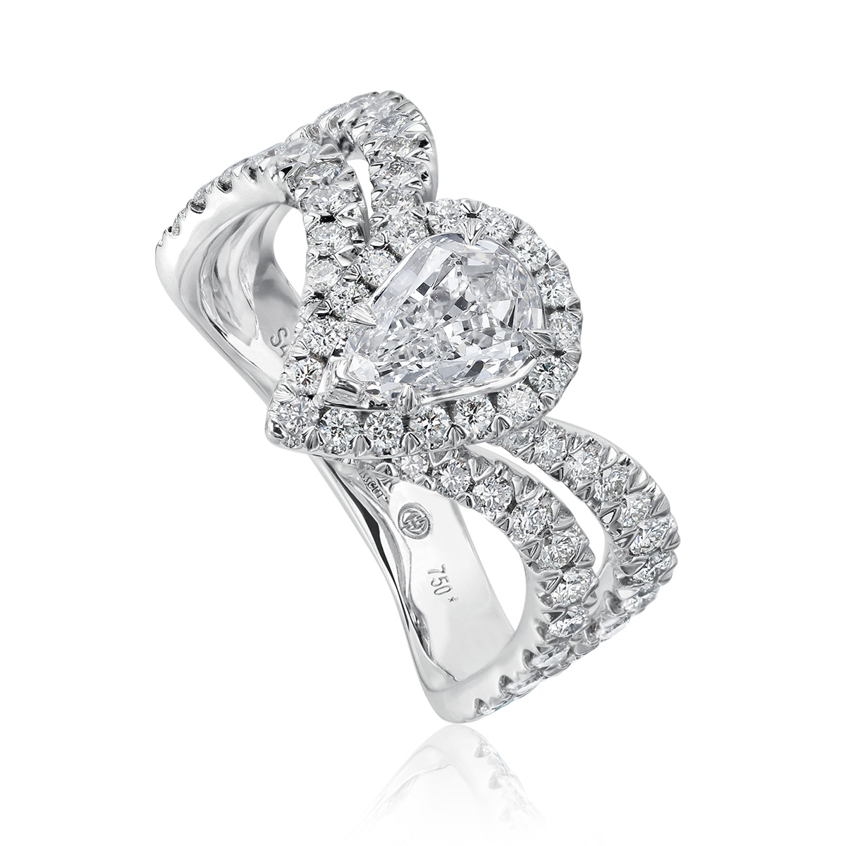 L’Amour Crisscut® Pear with Split Shank 