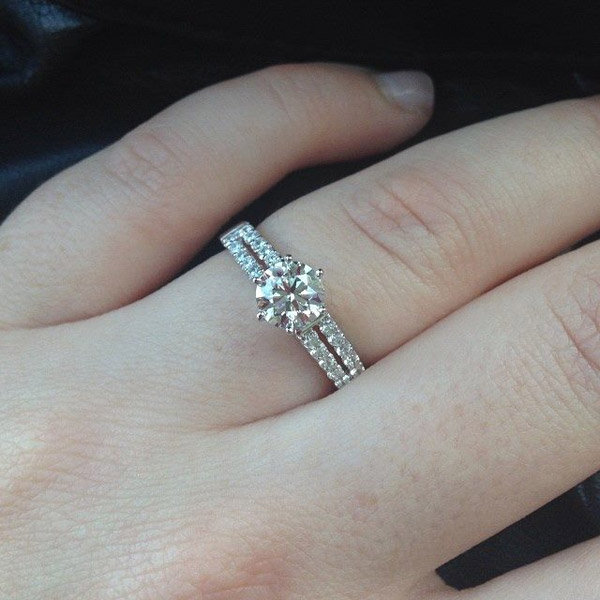 Sidestone Engagement Ring From Betsey Gooch