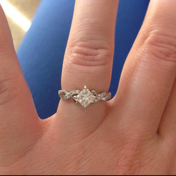 Sidestone Engagement Ring From Danielle Hartzell