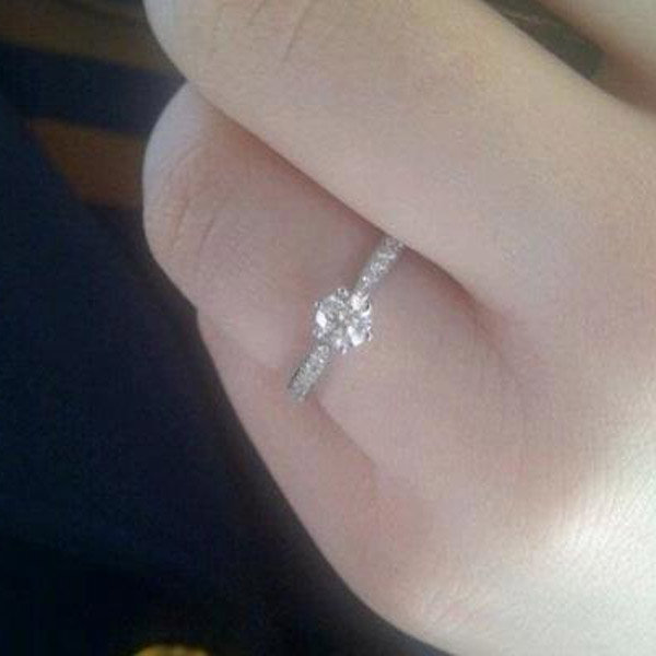 Sidestone Engagement Ring From Deborah Hannan