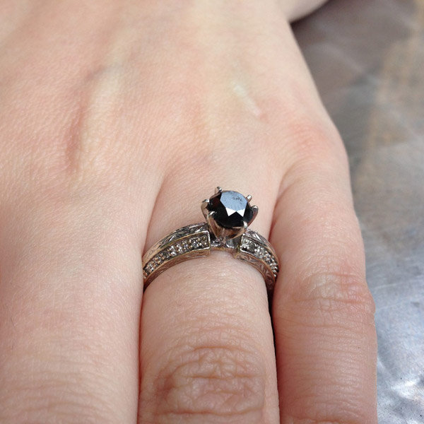 Colored Gemstone Engagement Ring From Delyth Williams